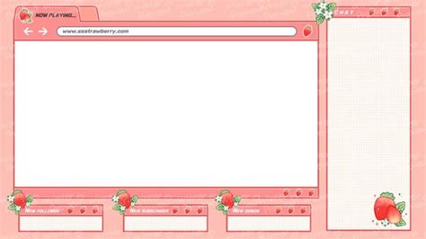 Cute Twitch Aesthetic Pixel Strawberry Fruit Computer Screen Etsy