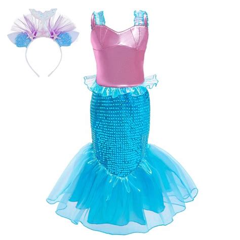 Girls Mermaid Princess Dress Mermaid Dress Up Mermaid Party Etsy
