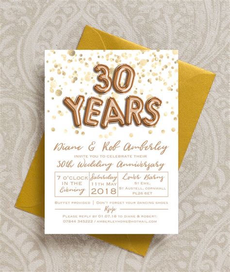 Free Printable 30th Wedding Anniversary Cards Printable Templates