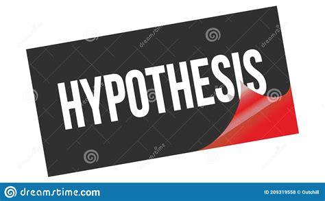 Hypothesis Text On Black Red Sticker Stamp Stock Illustration