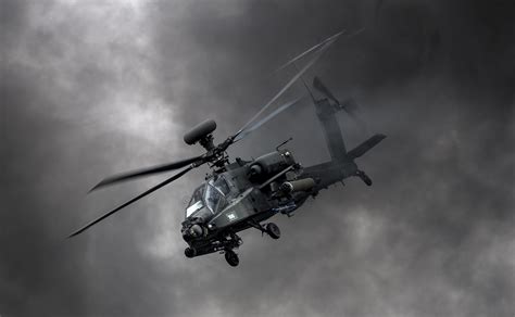 Apache Helicopter Wallpaper 4k