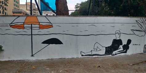 You can reach the beach through via cristoforo colombo and a comfortable boardwalk. Grafite praia em São Paulo -diversidade- restaurante bar ...