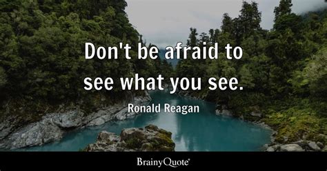 Dont Be Afraid To See What You See Ronald Reagan Brainyquote