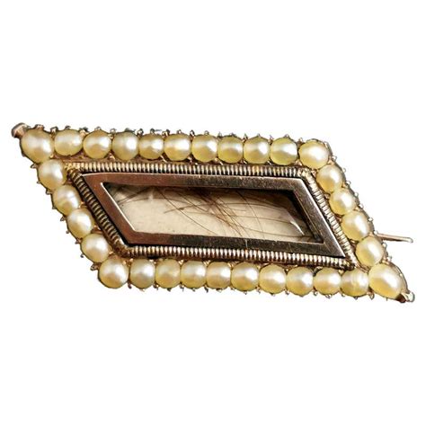 antique georgian garnet pearl mourning brooch 18 carat circa 1800 for sale at 1stdibs