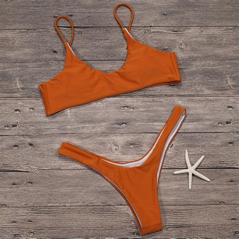 Compra 2018 Sexy Micro Bikini Plus Size Swimwear Mujeres Traje De Baño Femenino Beach Wear Push