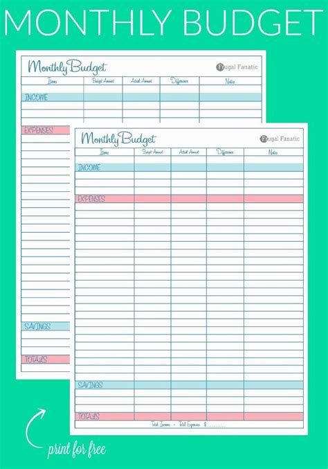 Cute Budget Planner Printable Lopezunlimited