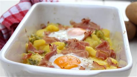 Patatas a lo pobre con jamón york y huevo en Thermomix - YouTube