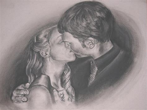 The Kiss Drawing By Kate Westfall