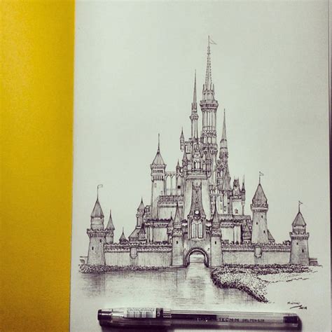 Disney Castle Sketch At Explore Collection Of