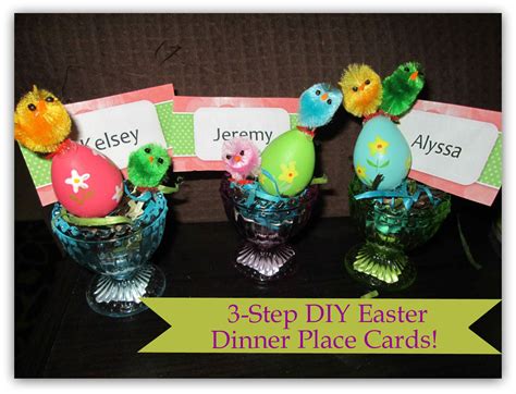 Easy Diy 3 Step Easter Dinner Place Cards Even Better You Can Use