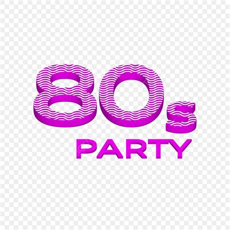 Birthday Party Illustration Vector Art Png 80s Party 3d Vector