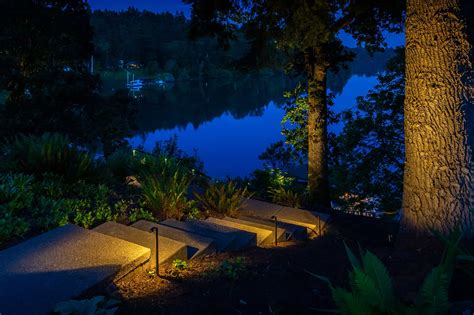 West Linn Riverfront Home Oregon Outdoor Lighting