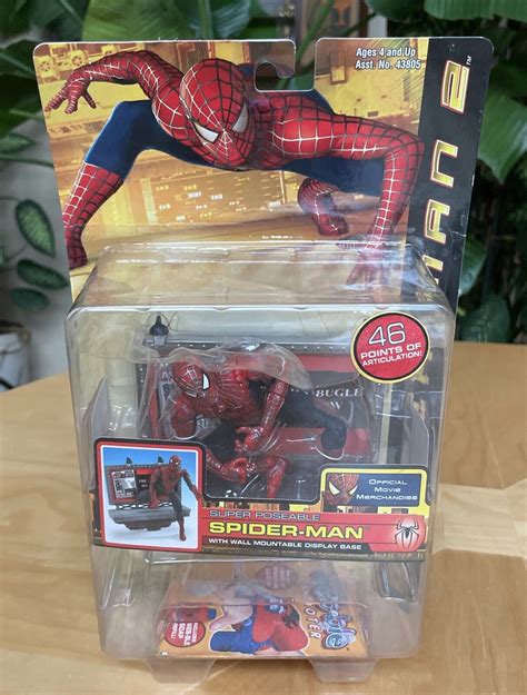 Mavin Spider Man 2 Movie Super Poseable Spider Man Action Figure 2004