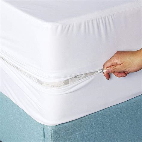 buy plastic mattress protector zippered queen waterproof vinyl mattress cover heavy duty