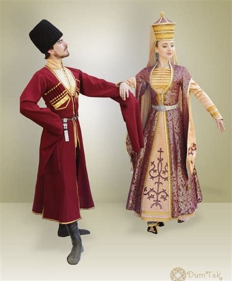 Adyghe People Traditional Costume Circassian Men Women Circassian
