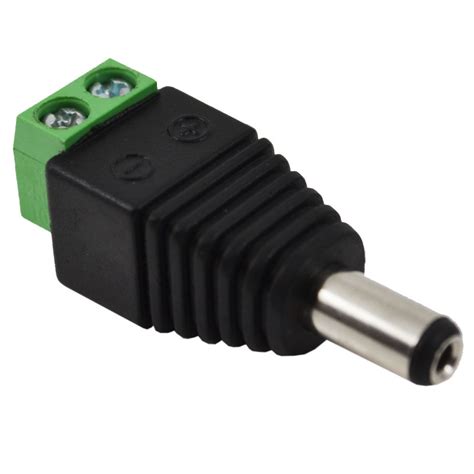 Dc Power Jack Male Connector With 2 Pin Screw Terminal 21 X 55mm