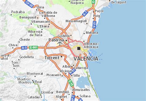 Mapa Michelin Valencia Mapa Valencia Viamichelin
