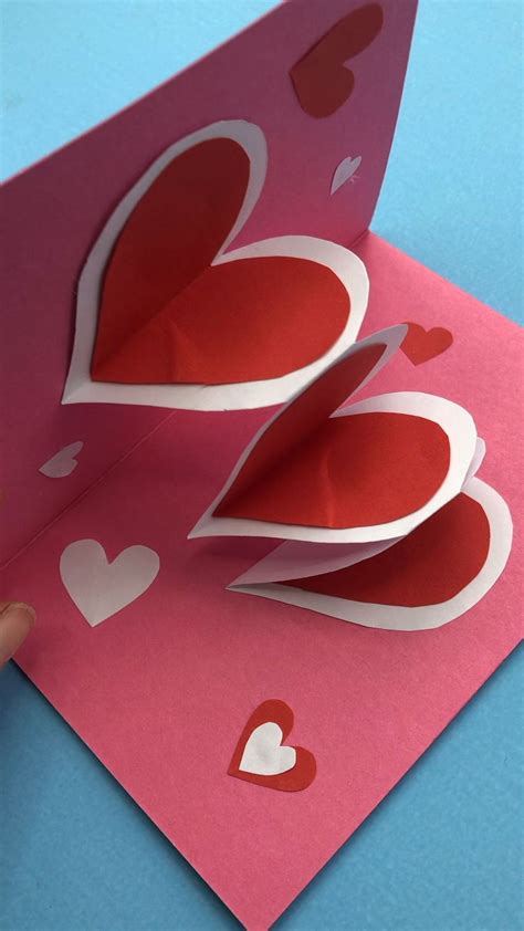 Tutorial of the rose pop up card. 32 Lovely DIY Valentine's Day Cards Design Ideas in 2020 | Heart pop up card, Pop up cards ...