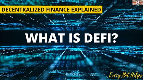 What Is Defi Decentralized Finance Explained For Beginners Youtube