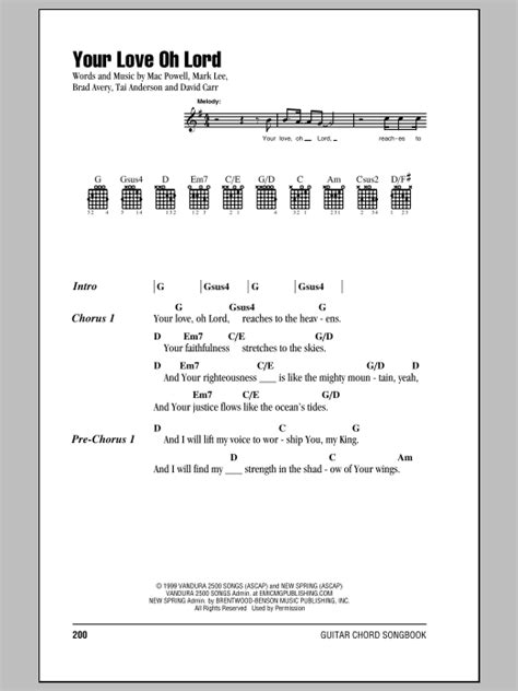 Your Love Oh Lord By Third Day Guitar Chordslyrics Guitar Instructor