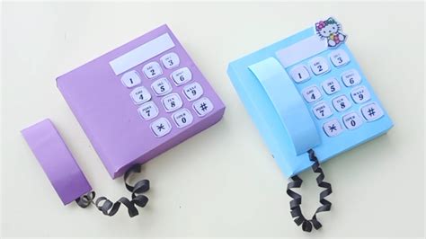 How To Make Paper Telephone Diy Miniature Telephone For Kids