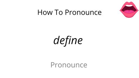 How To Pronounce Define Youtube