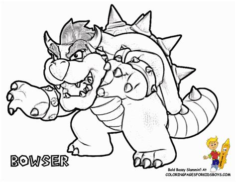 Bowser Coloring Pages Free - Coloring Home