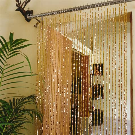 Buy Beads Curtain Beaded Curtain Golden Beads Curtain Golden Online In