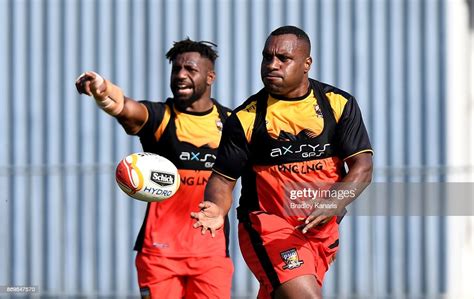 Enock Maki Passes The Ball During A Papua New Guinea Kumuls Rugby