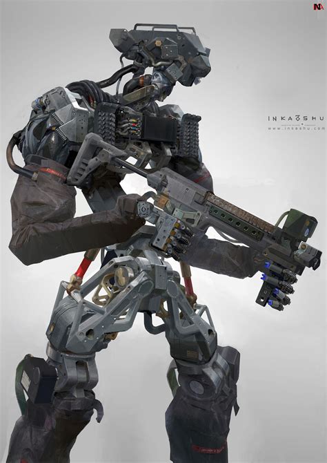 Humanoid Machine By Inkashu On Deviantart Robot Concept Art Robots Concept Robot Design