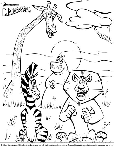 Раскарска пингвины мадагаскара (penguins of madagascar coloring pages). Madagascar Coloring Pages To Download And Print For Free ...