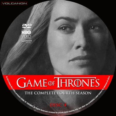 Game of thrones season 4 was formally commissioned by hbo on april 2, 2013, following a substantial increase in audience figures between the second and third seasons. CoverCity - DVD Covers & Labels - Games of Thrones - Season 4; disc 4
