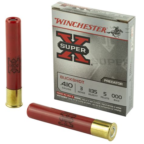 winchester super x 410 gauge 3 5 pellets 000 buck buckshot 5rd