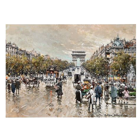 Antoine Blanchard Rond Point Des Champs Elysees A Paris 1900