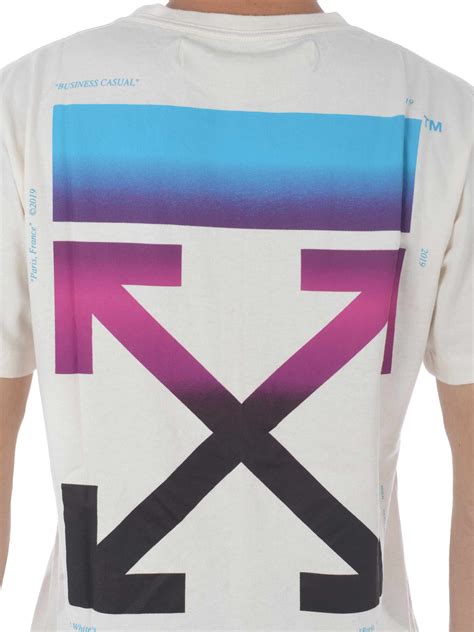 T Shirts Off White Gradient Printed T Shirt Omaa027f181850050288