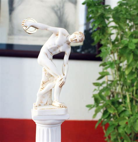 Discobolus Statue Greek Statue Male Nude Sculpture Marble Statue Greek Athlete Roman
