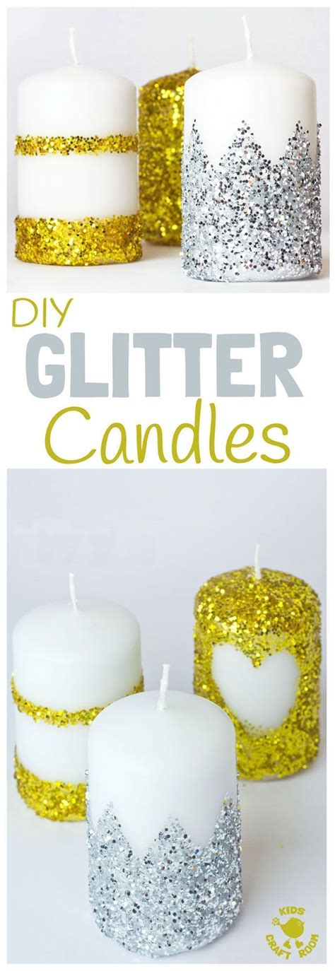 Gorgeous Diy Glitter Candles With Images Glitter Candles Diy