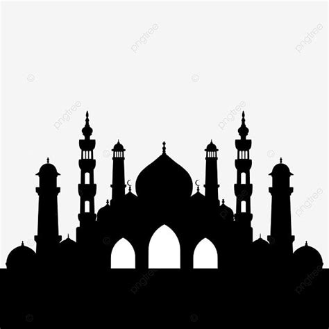 Full Set Islamic Mosque Silhouette Masjid Clipart Allah Silhouette