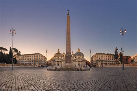 Piazza Del Popolo And Flaminio Obelisk Rome Italy Anshar Images
