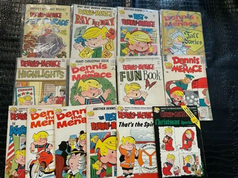 Lot Of 14 Vintage Dennis The Menace Comic Books Fawcett S10 4999