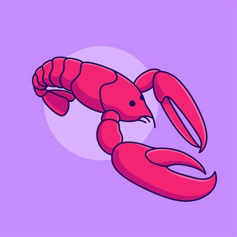 Premium Vector Cute Lobster Drawing Vector Cartoon Illustration