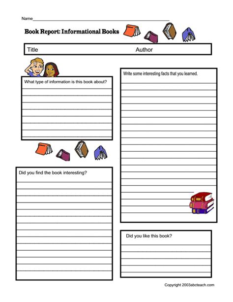 In place of the traditional book report, you may present. Non-fiction book report form.pdf | Book report templates ...