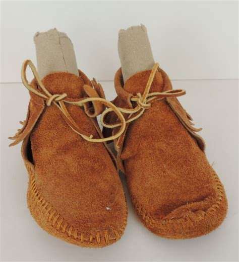 Original American Indian Brand Moccasin Shoes Childrens Fringe Booties