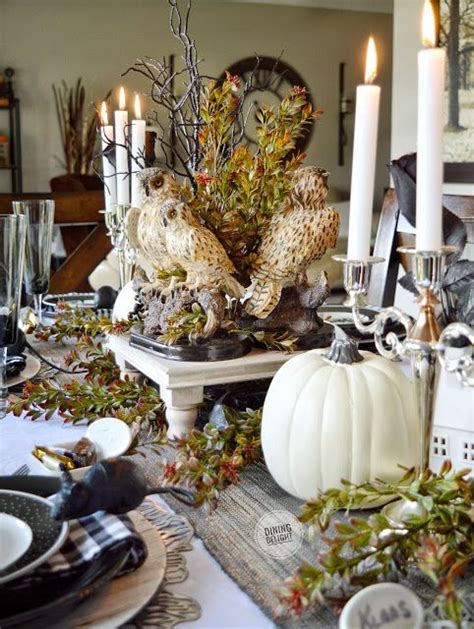 Dining Delight Spooky Owl Halloween Tablescape Halloween Tablescape