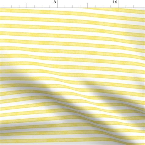 Yellow Stripe Fabric Etsy