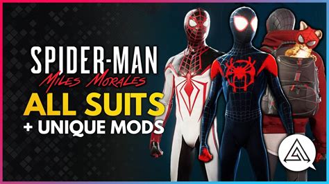 Spider Man Miles Morales All Suits And Unique Suit Mods Youtube