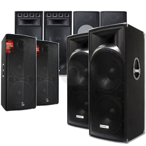 15 Pair Of Dual Pa Party Speakers Disco Mobile Dj Karaoke Bass 1400w