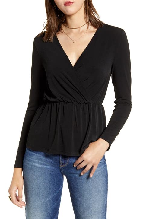 Halogen Knit Surplice Top Nordstrom