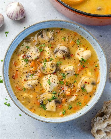 Creamy Chicken Mushroom Soup Healthy Fitness Meals