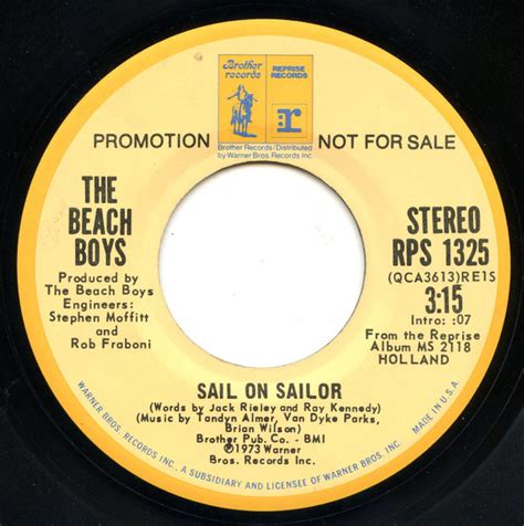 The Beach Boys Sail On Sailor Color Label Variant Vinyl Discogs